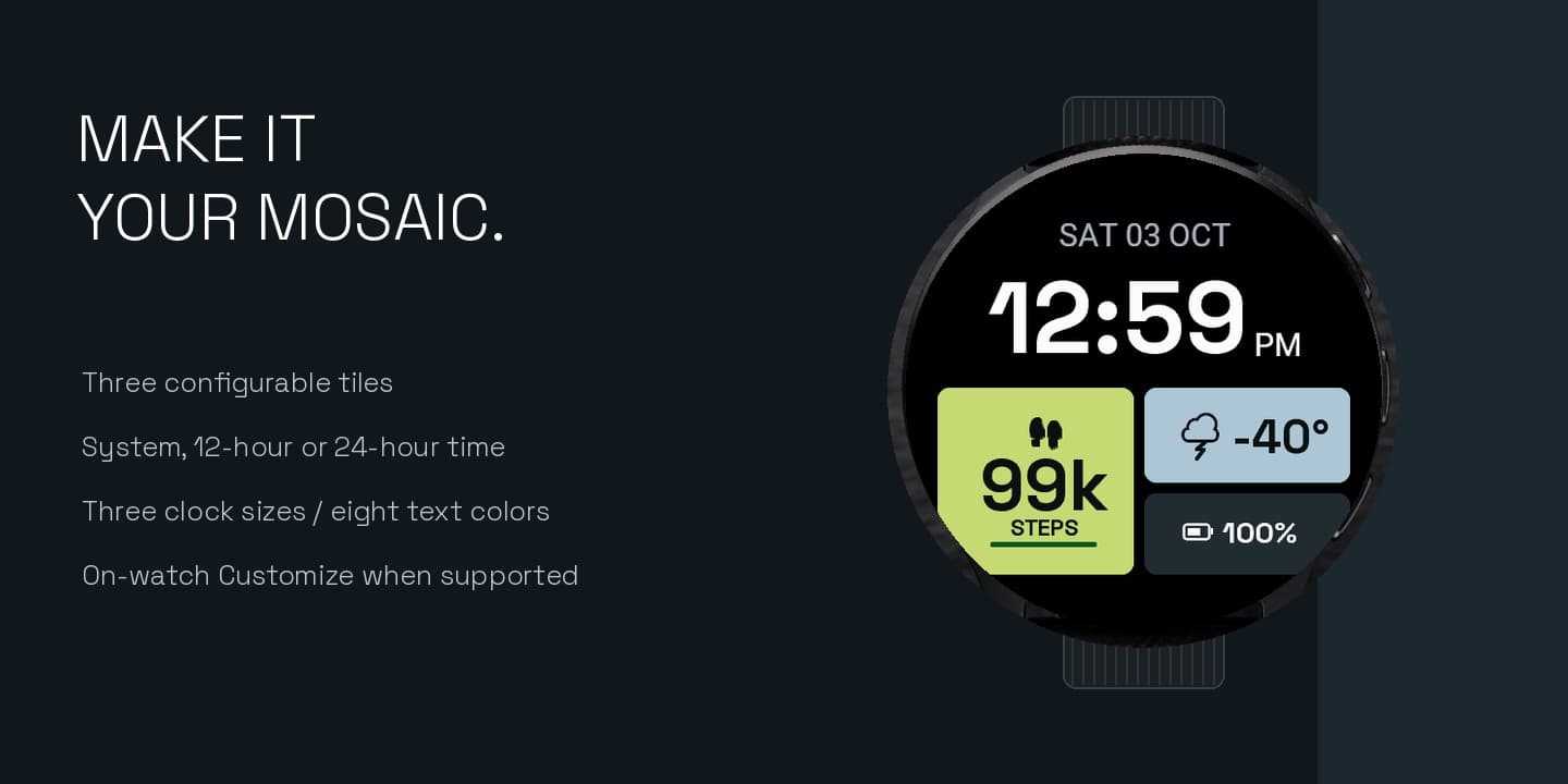 Mosaic Tiles on Garmin