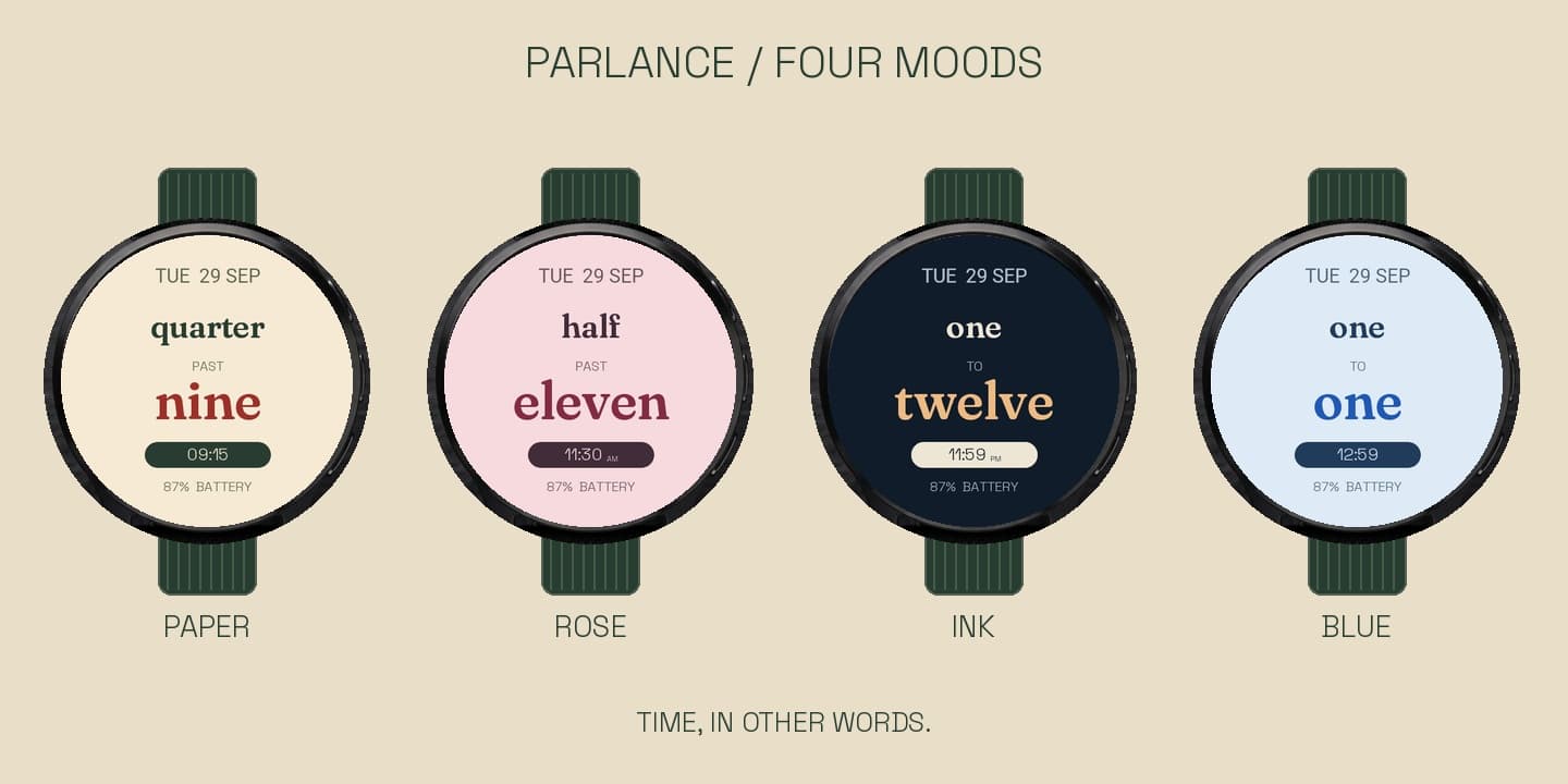 Parlance — Word Clock on Garmin
