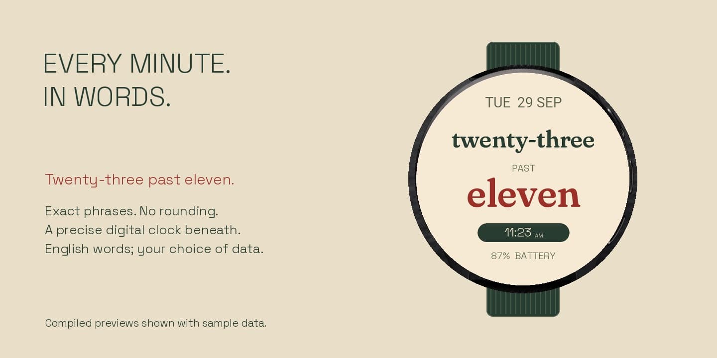 Parlance — Word Clock on Garmin